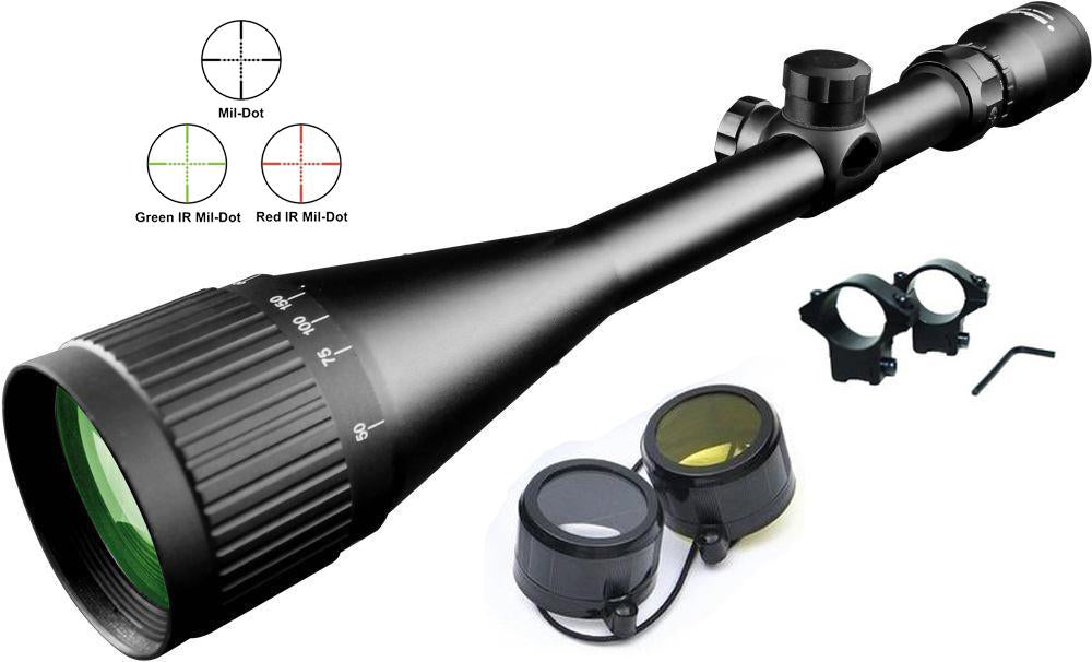 Mira 6-24x50 Paralelaje Frontal, Retículo Iluminado + Monturas