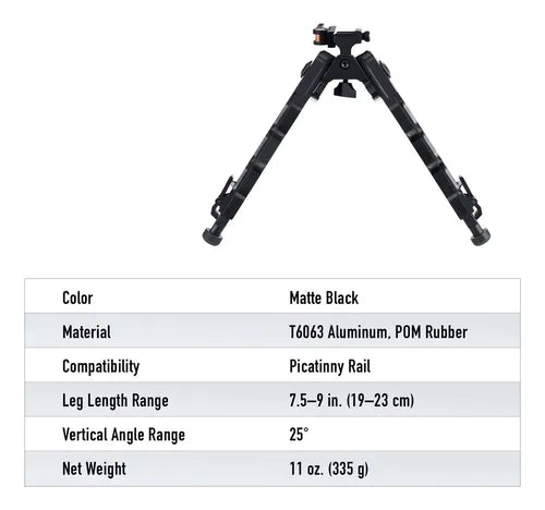 Bipode Tipo Accutac Para Rifle Caza Rifles Bípode - Imagen 4